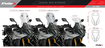 Puig Touring Windshield with Visor SUZUKI GSX-S1000GX 2024-2025