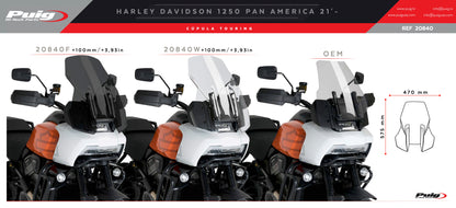 Puig Touring Windscreen Harley Davidson Pan America RA1250 2021-2024