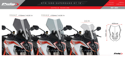 Puig Touring Screen KTM 1290 SUPERDUKE GT 2019-2025 - Adventure Parts