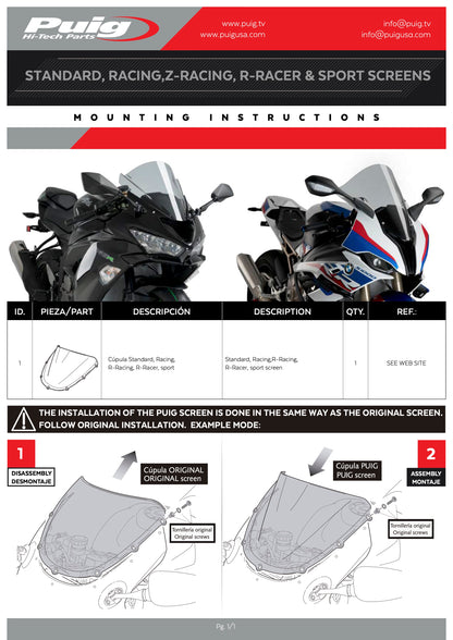 Puing Z-Racing Windscreen Yamaha YZF-R9 2025