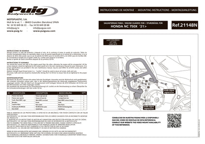 Puig Engine Guards HONDA NC750X 2021-2025