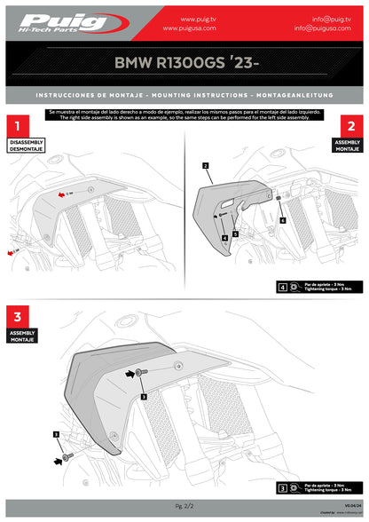 Puig Lower Deflectors BMW R1300GS 2023-2025