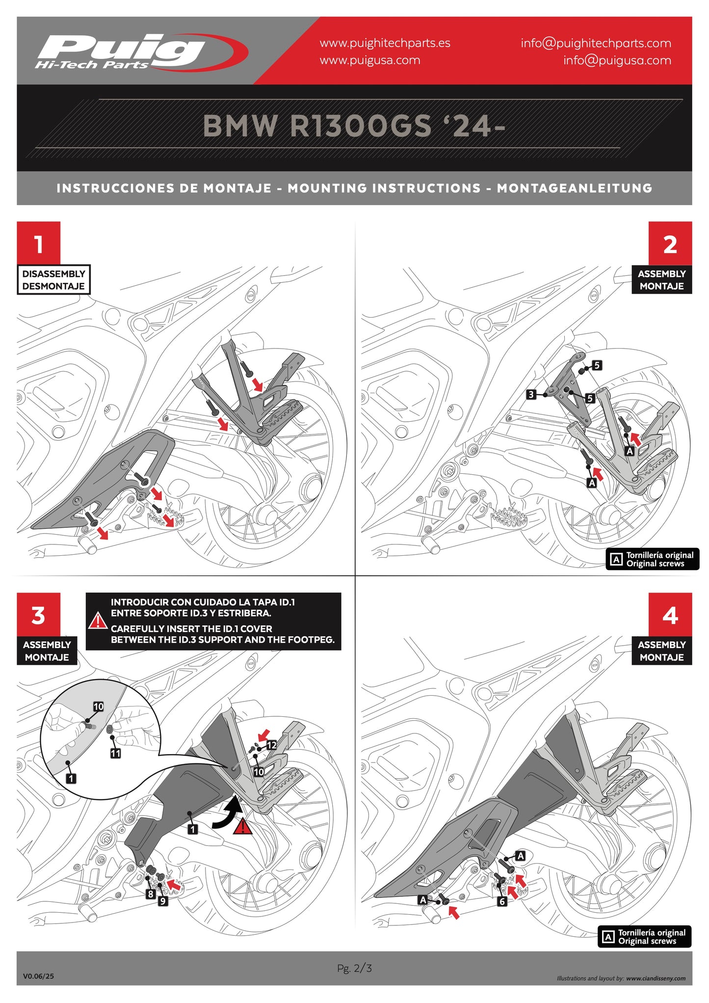 Puig Rear Spoilers BMW R1300GS 2023-2025
