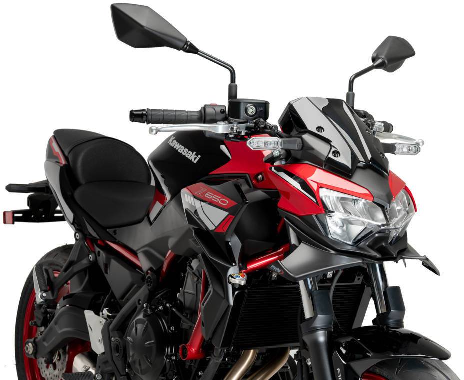Ailerons Avant Pour Kawasaki Z650 2021-2024 - Déflecteurs Aérodynamiques En Noir Pour Carénage