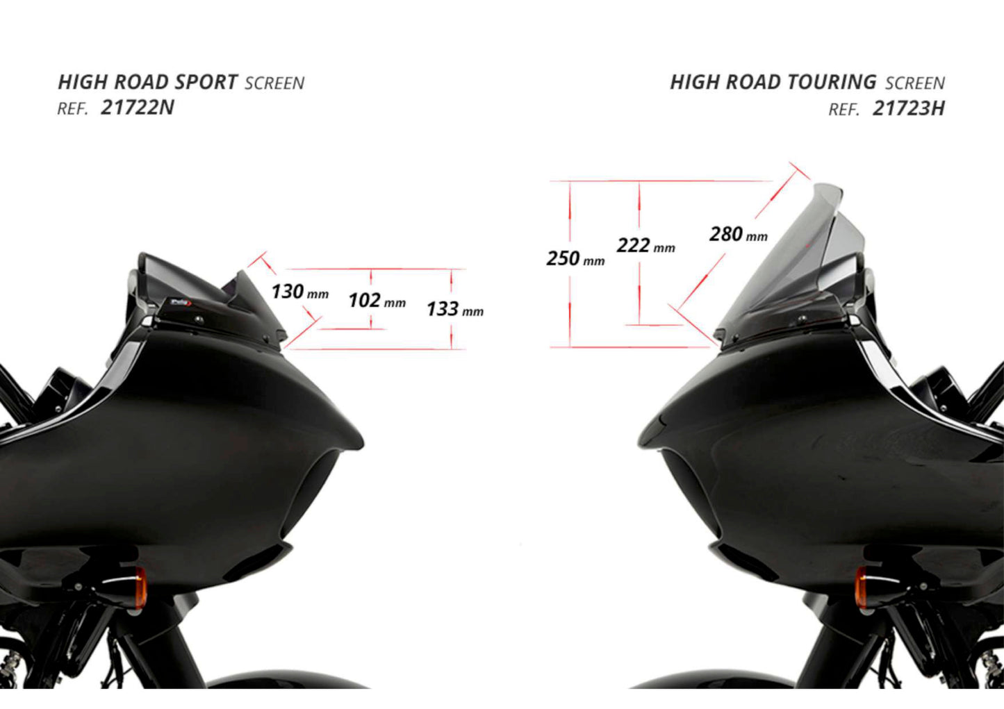 Puig High-Road Sport Windscreen Harley Davidson CVO Road Glide 2015-2024 - Adventure Parts