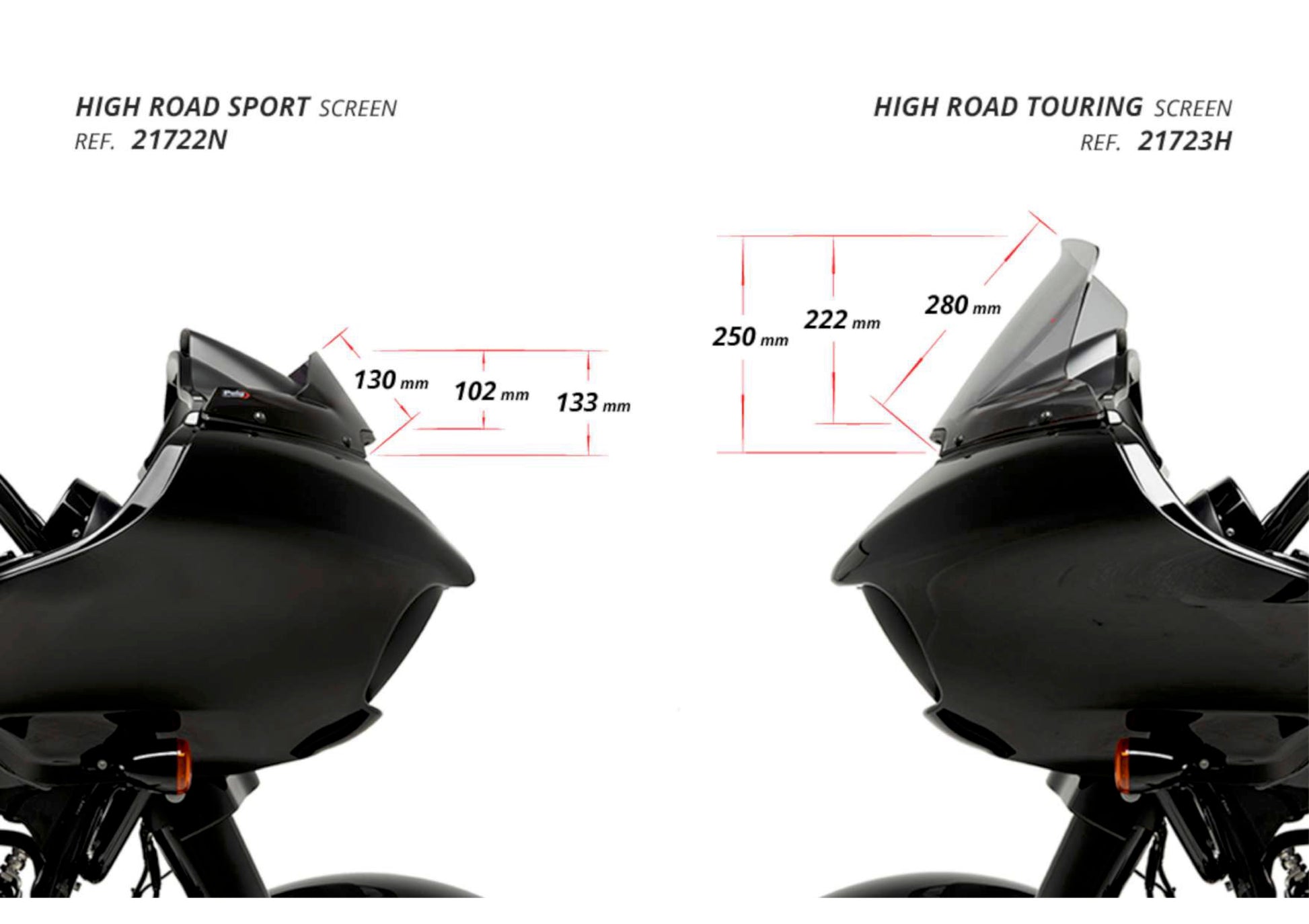 Puig High-Road Sport Windscreen Harley Davidson CVO Road Glide 2015-2024 - Adventure Parts