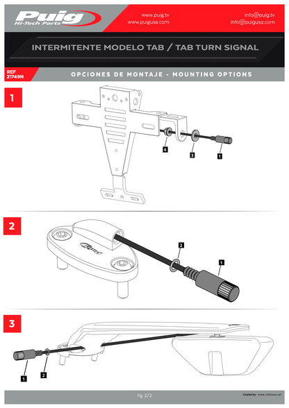 Puig Tab LED Turn Signal Lights (Sold in Pairs)