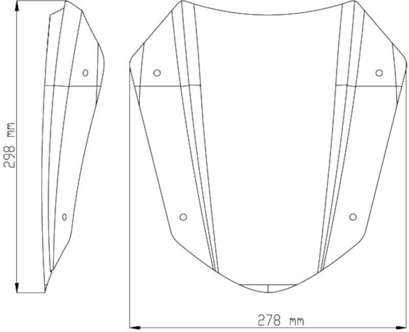 Puig New Generation Adjustable Sport Windscreen Ducati X Diavel 2016-2024