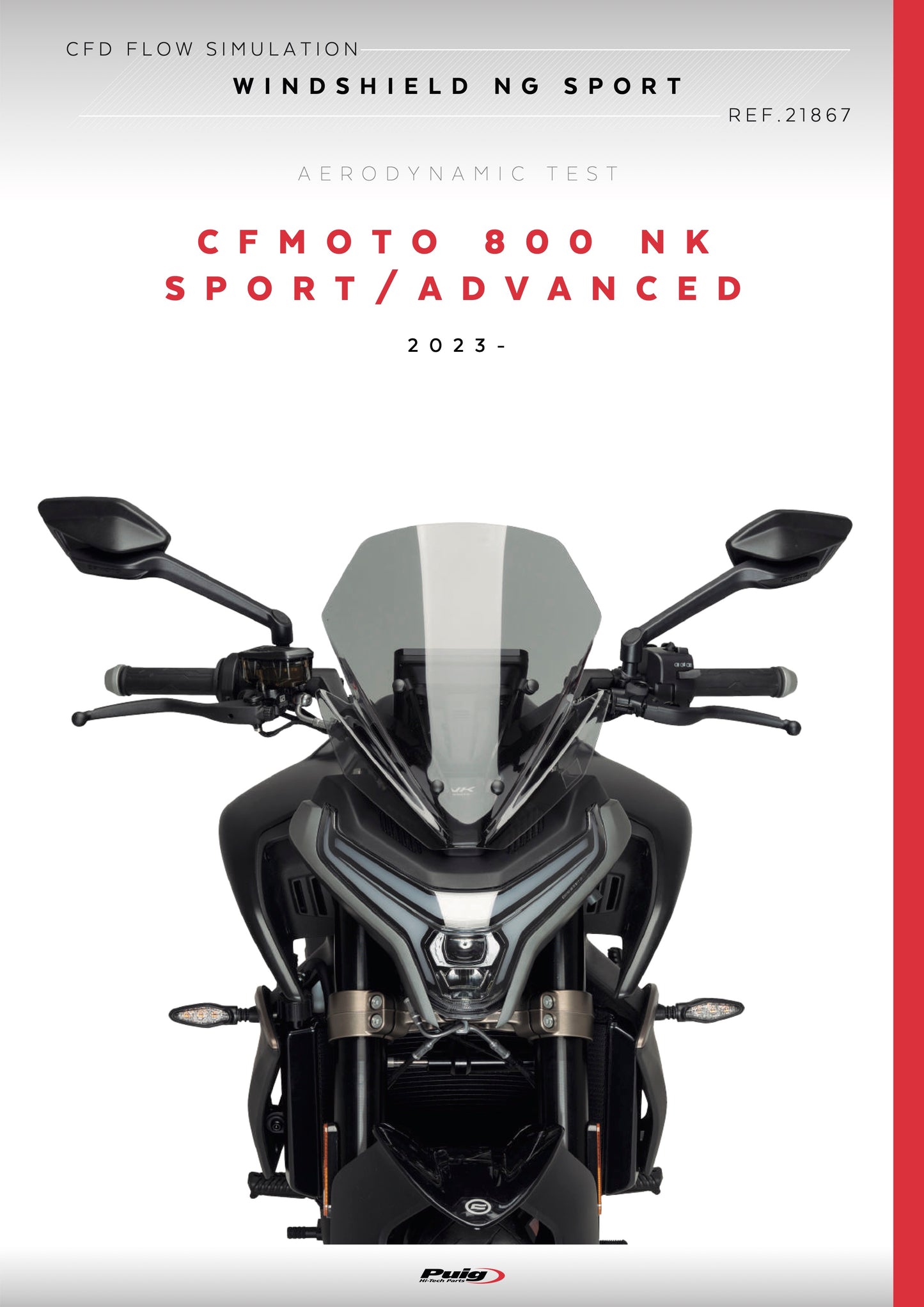 Puig New Generation Sport Windscreen CFMOTO 800NK Sport/Advanced 2023-2025 - Adventure Parts