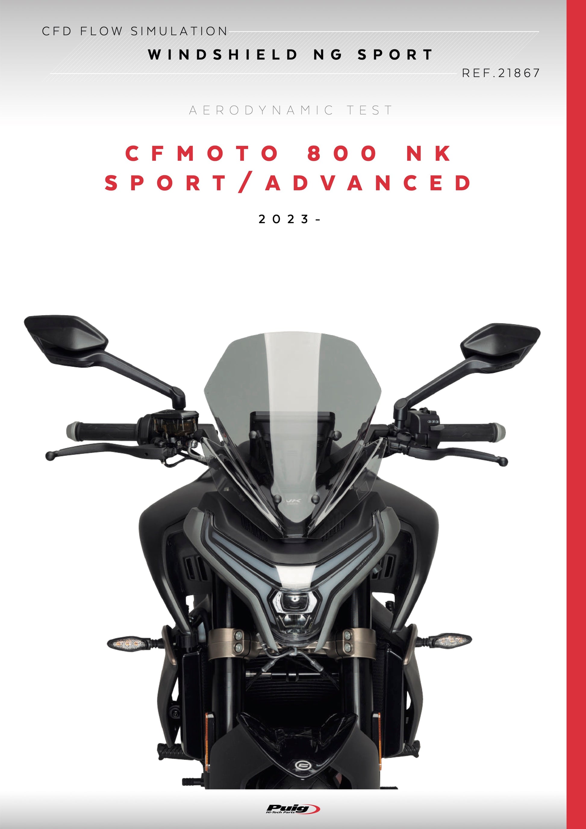 Puig New Generation Sport Windscreen CFMOTO 800NK Sport/Advanced 2023-2025 - Adventure Parts