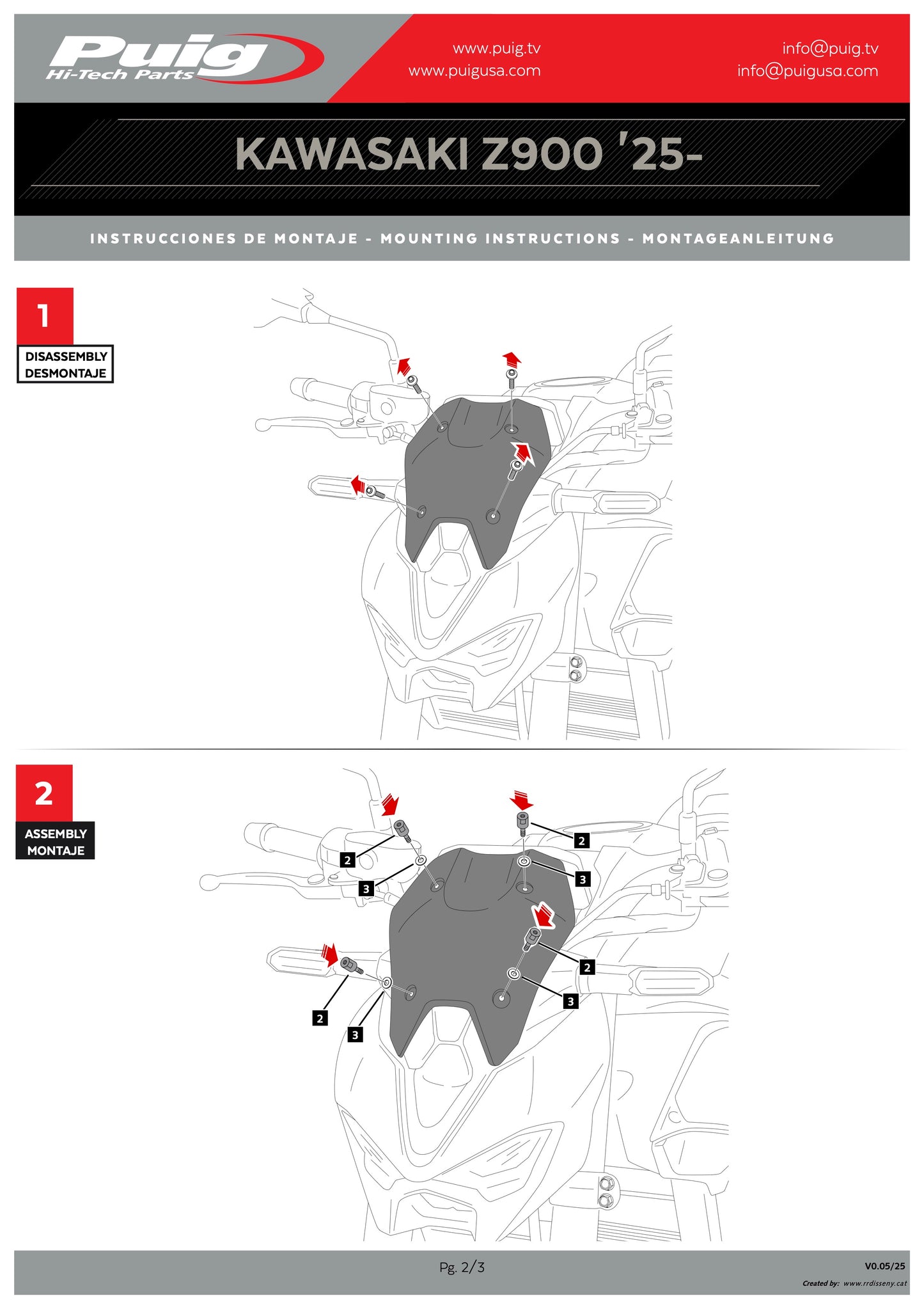 Puig New Generation Sport Kawasaki Z900SE 2025