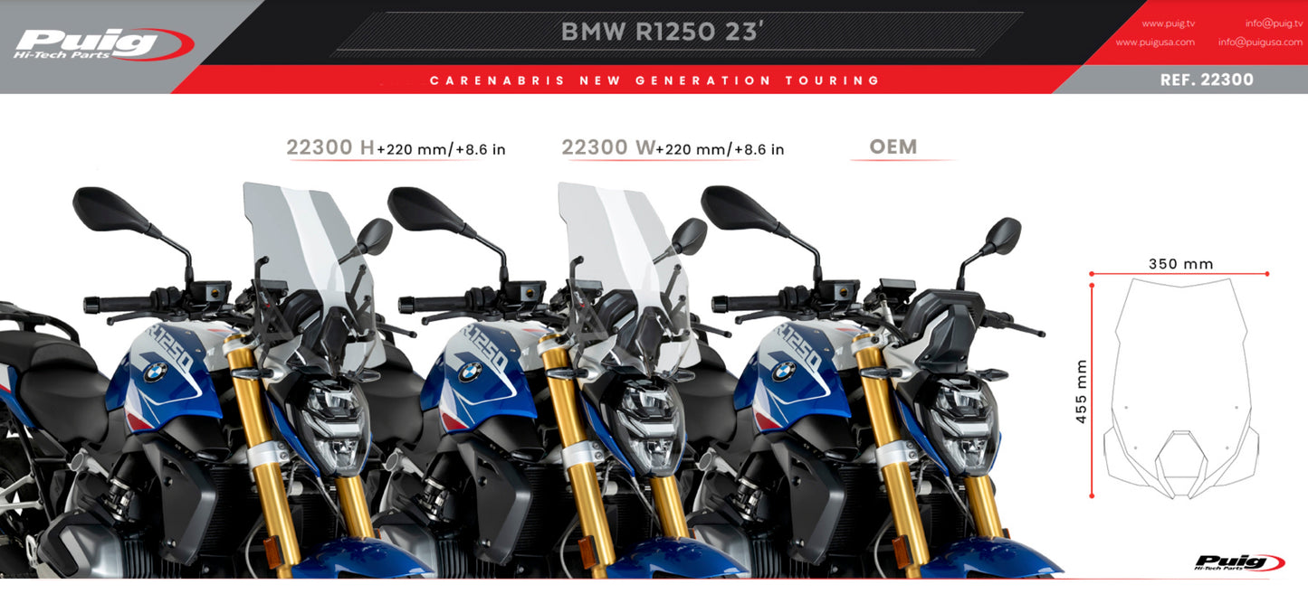 Puig New Generation Touring Windscreen BMW R1250R 2023-2025 - Adventure Parts