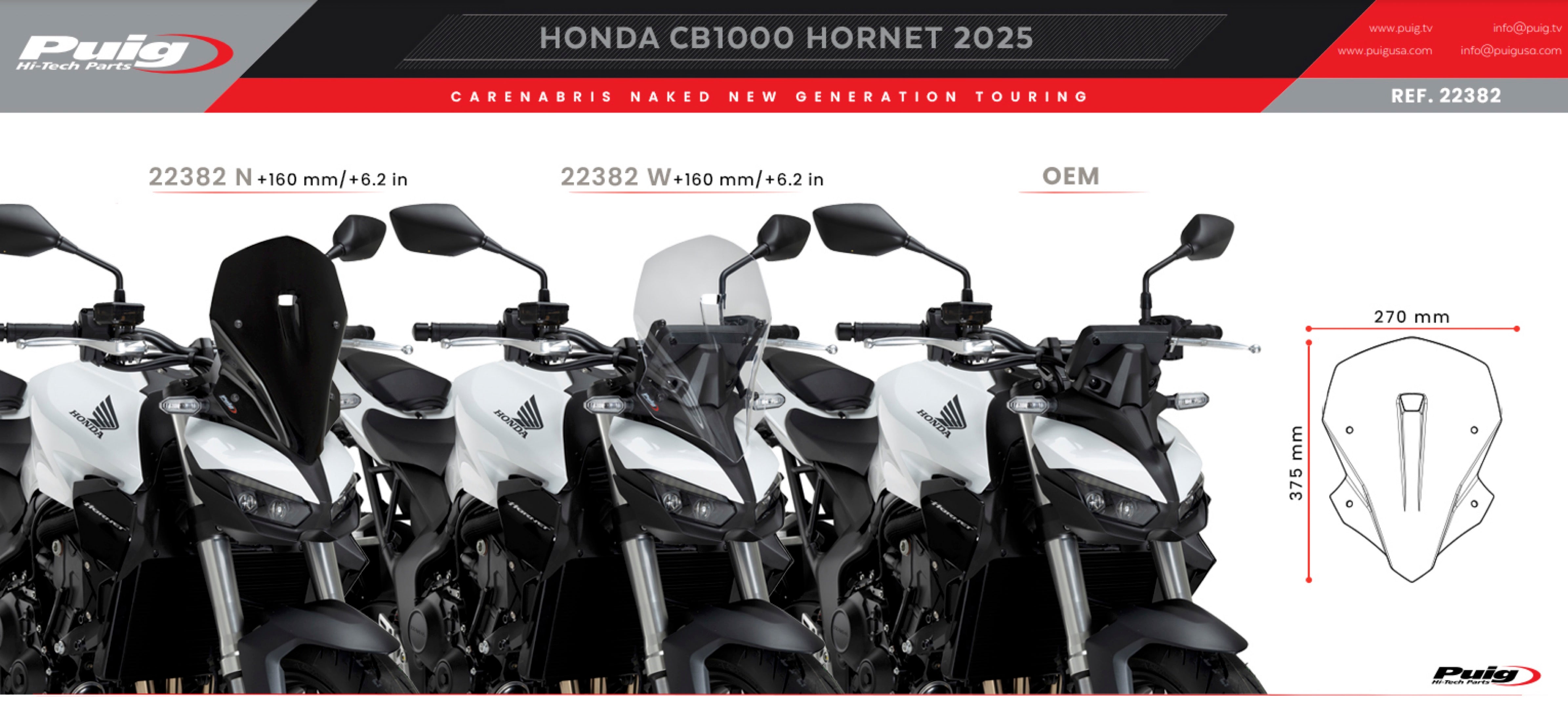 Puig New Generation Touring Windscreen Honda CB1000 Hornet SP 2025