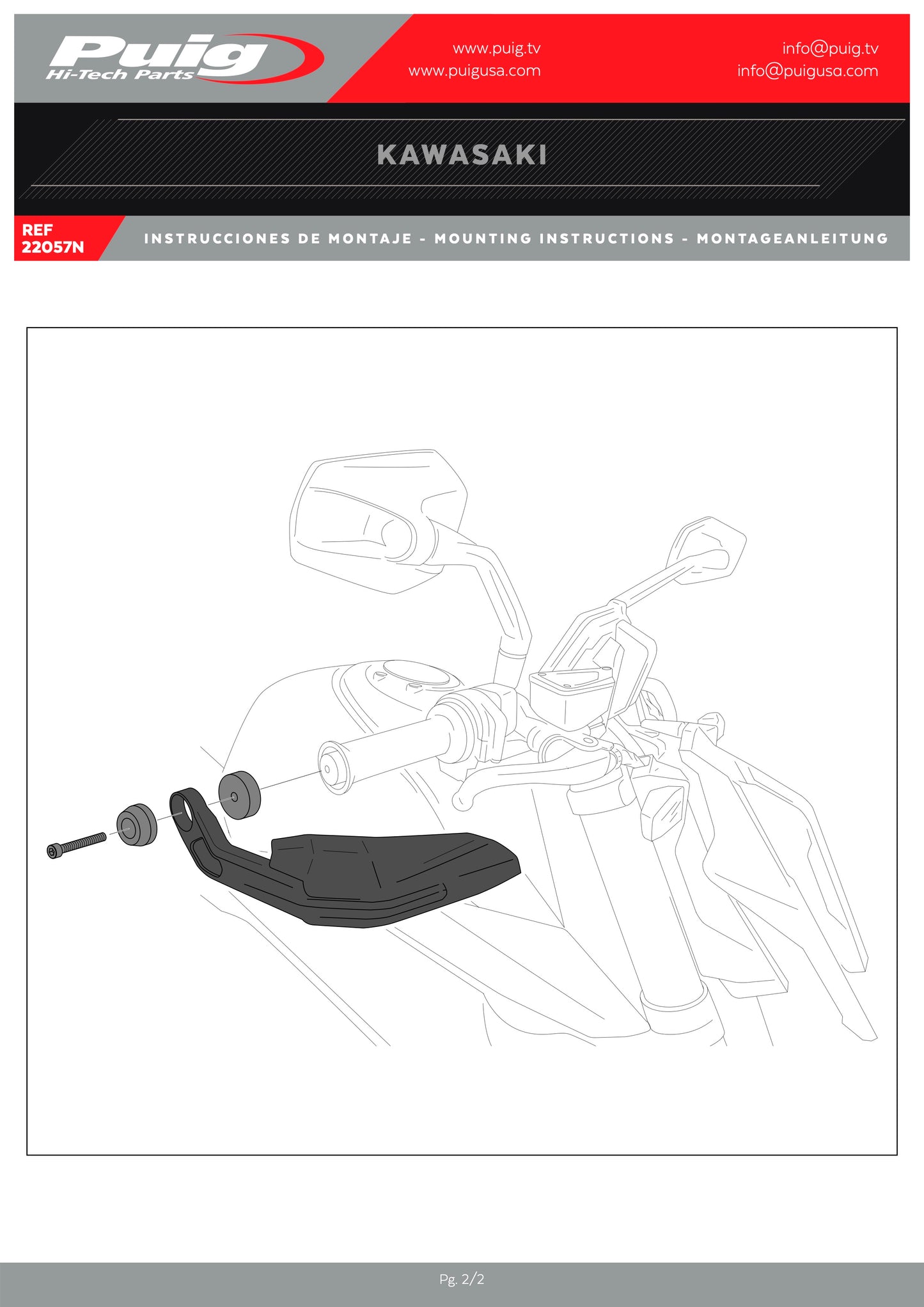 Puig Avant Handguards Kawasaki ZX14 1993-2025