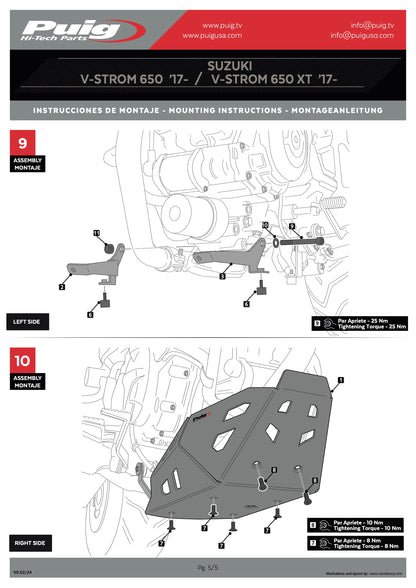 Puig Oil-Carter Guard SUZUKI V-STROM 650 2021-2025