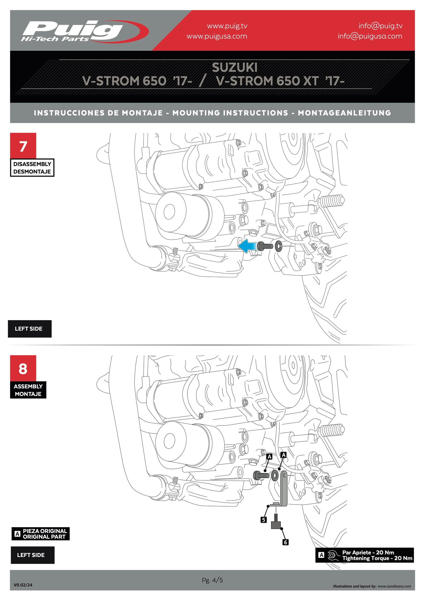 Puig Oil-Carter Guard SUZUKI V-STROM 650 2021-2025