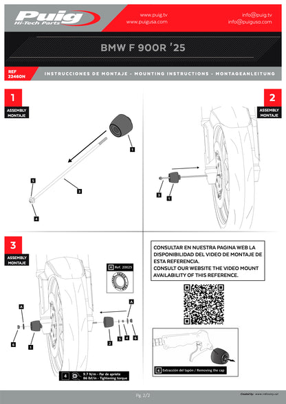 Puig PHB19 Front Fork Protector BMW F900R 2025