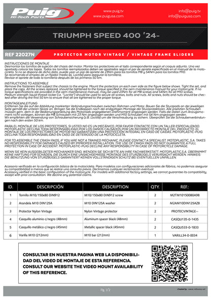 Puig License Plate Holders KYMCO AK550 PREMIUM 2024-2025