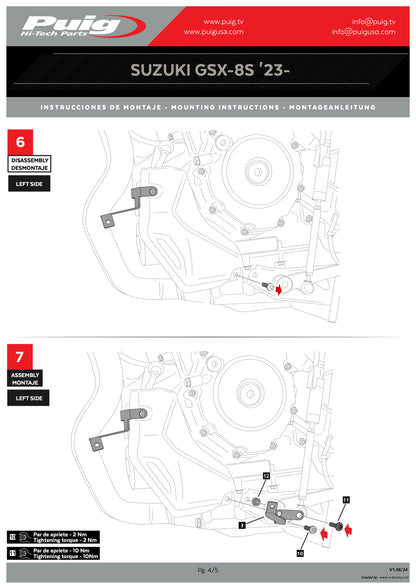 Puig Engine Spoiler SUZUKI GSX-8S 2023-2025