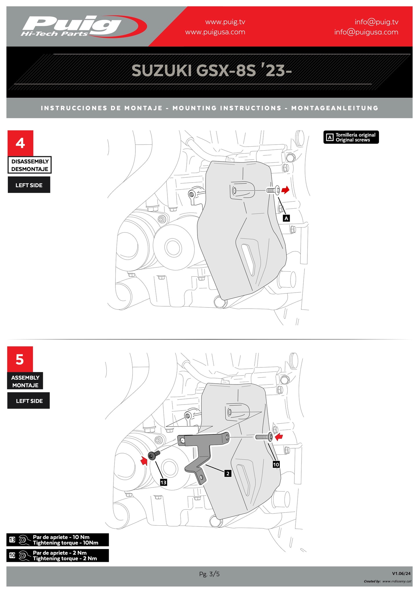 Puig Engine Spoiler SUZUKI GSX-8S 2023-2025