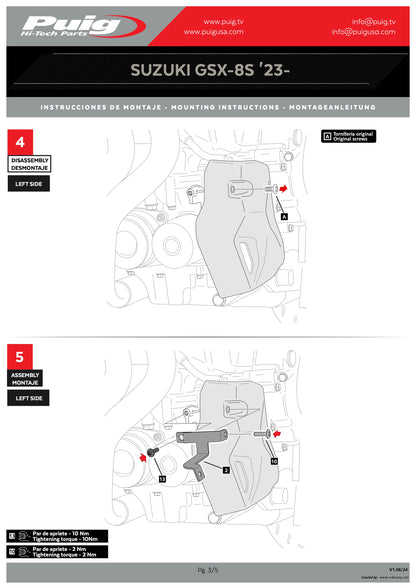 Puig Engine Spoiler SUZUKI GSX-8S 2023-2025