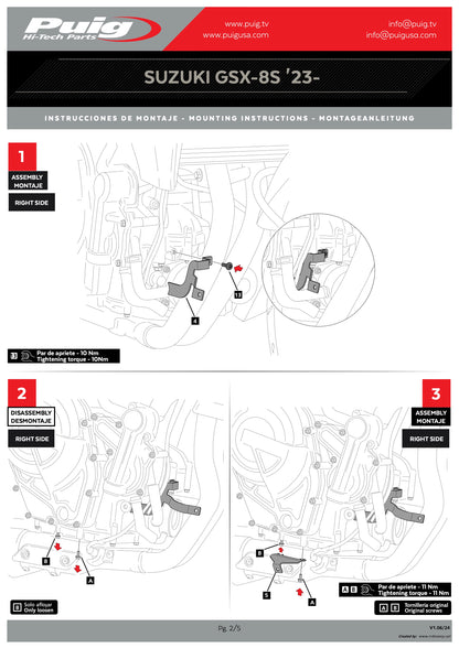 Puig Engine Spoiler SUZUKI GSX-8S 2023-2025