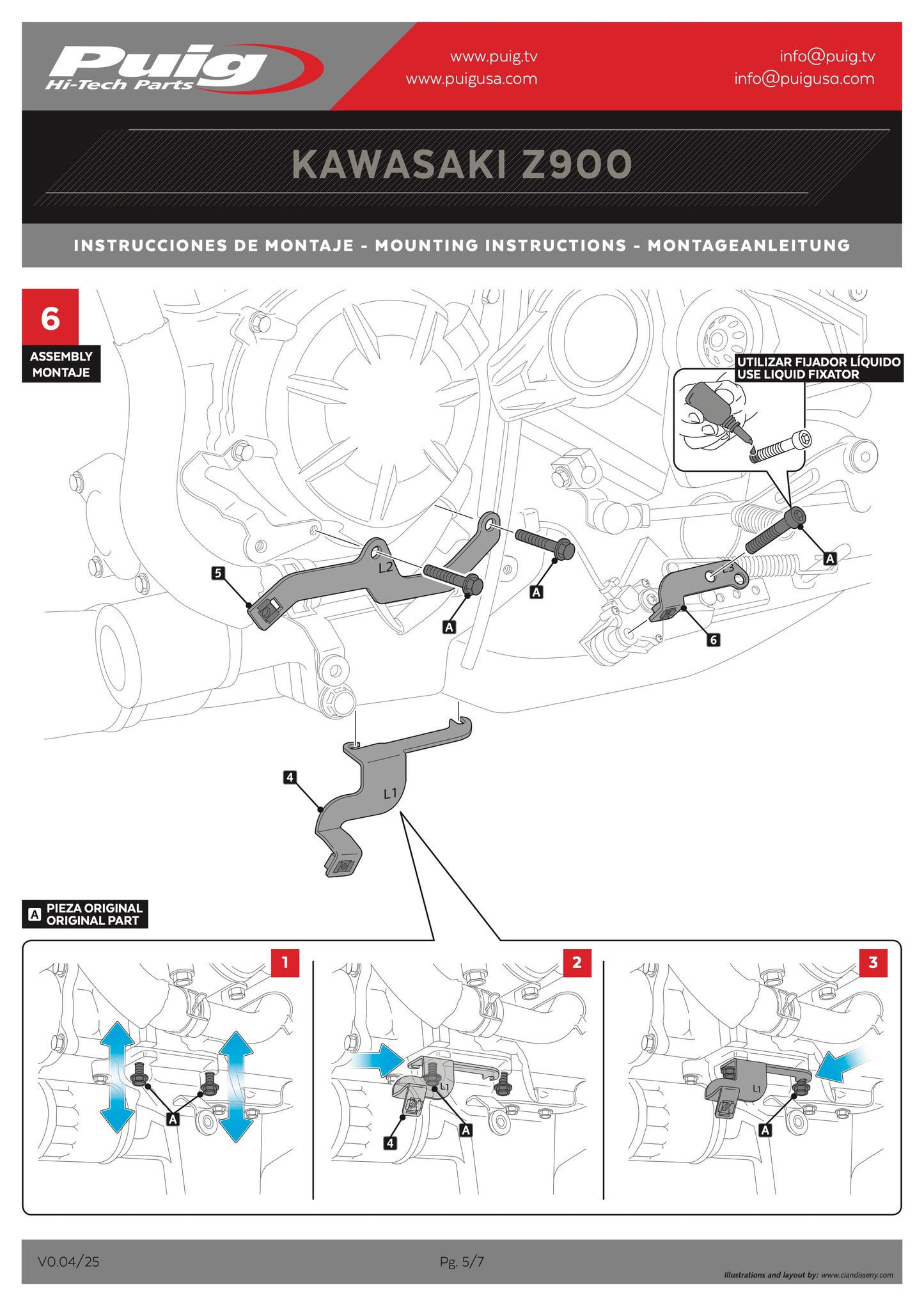 Puig Engine Spoiler Kawasaki Z900SE 2025