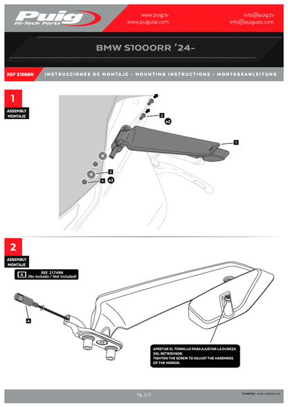 Puig Aileron (Sold Individually) BMW M1000RR/S1000RR 2019-2025