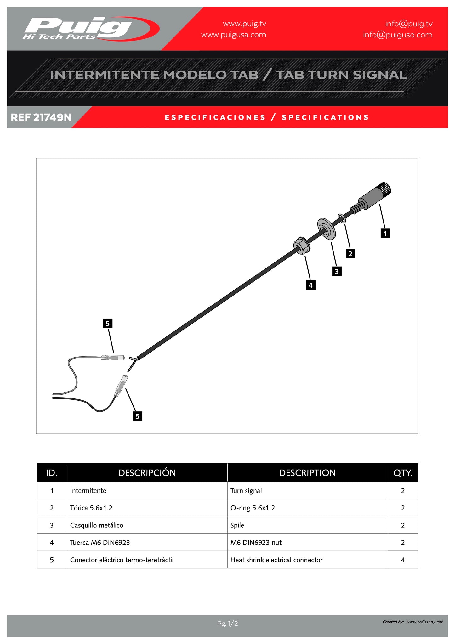 Puig Aileron (Sold Individually) BMW M1000RR/S1000RR 2019-2025