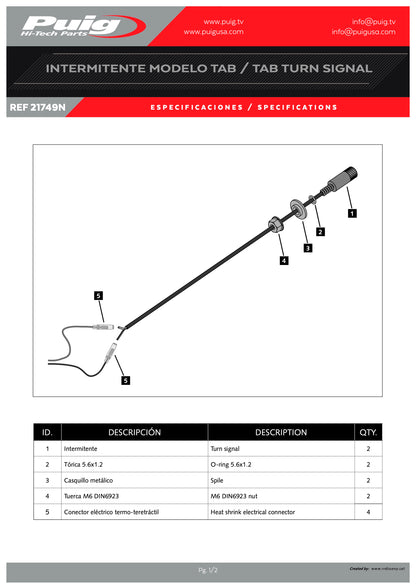 Puig Aileron (Sold Individually) BMW M1000RR/S1000RR 2019-2025