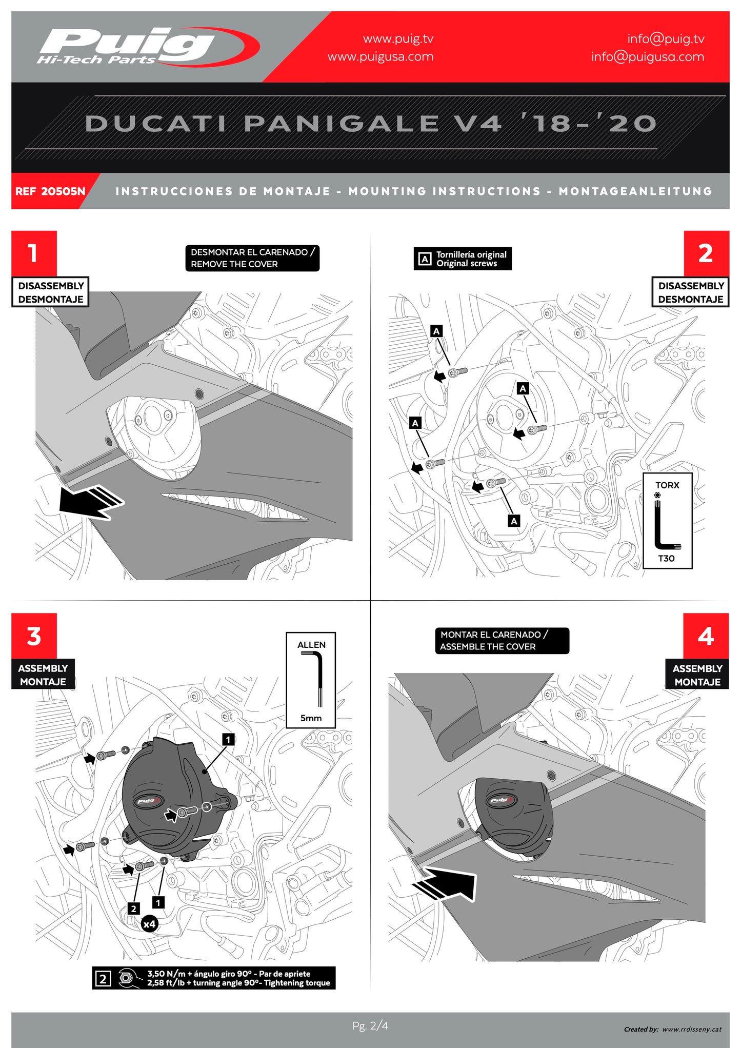 Puig Engine Covers Track for Championship Ducati Panigale V4 2018-2024