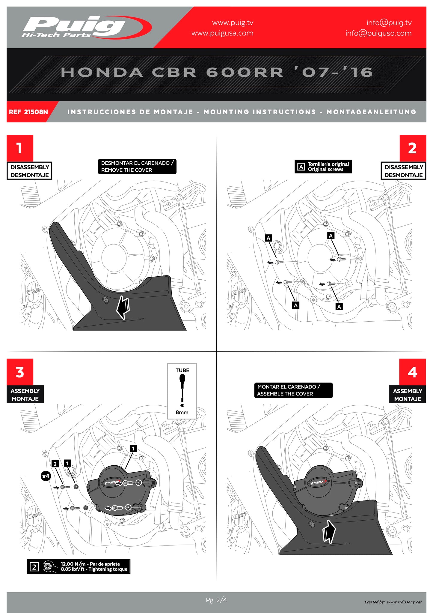 Puig Engine Covers Track for Championship Honda CBR 600RR 2007-2016