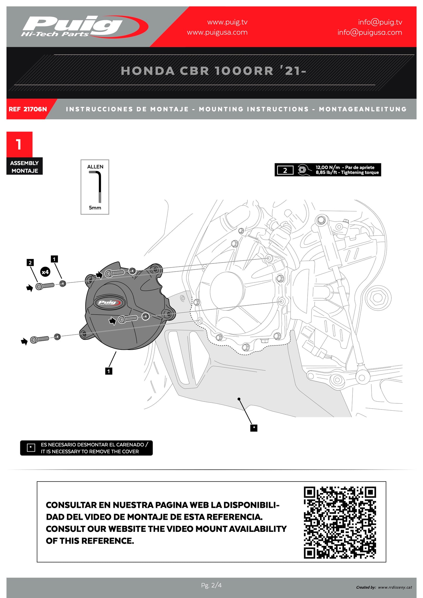 Puig Engine Covers Track for Championship Honda CBR1000RR-R Fireblade 2020-2025