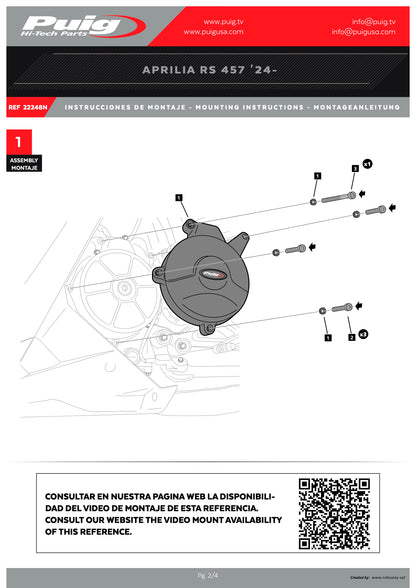Puig Engine Covers Track for Championship APRILIA RS 457 2024-2025
