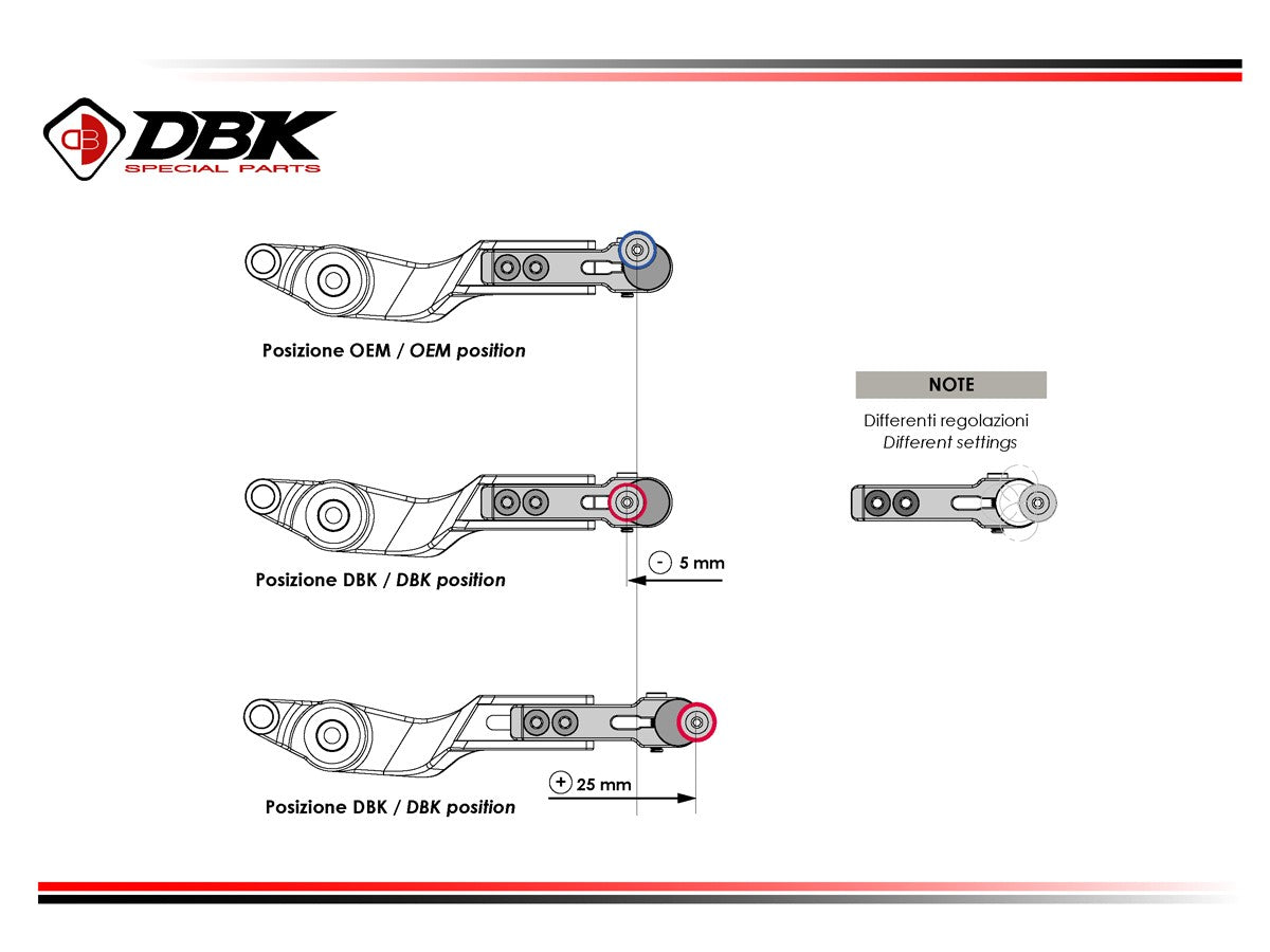 DBK Lever Adjustable Brake Control BMW R1300GS 2024-2025