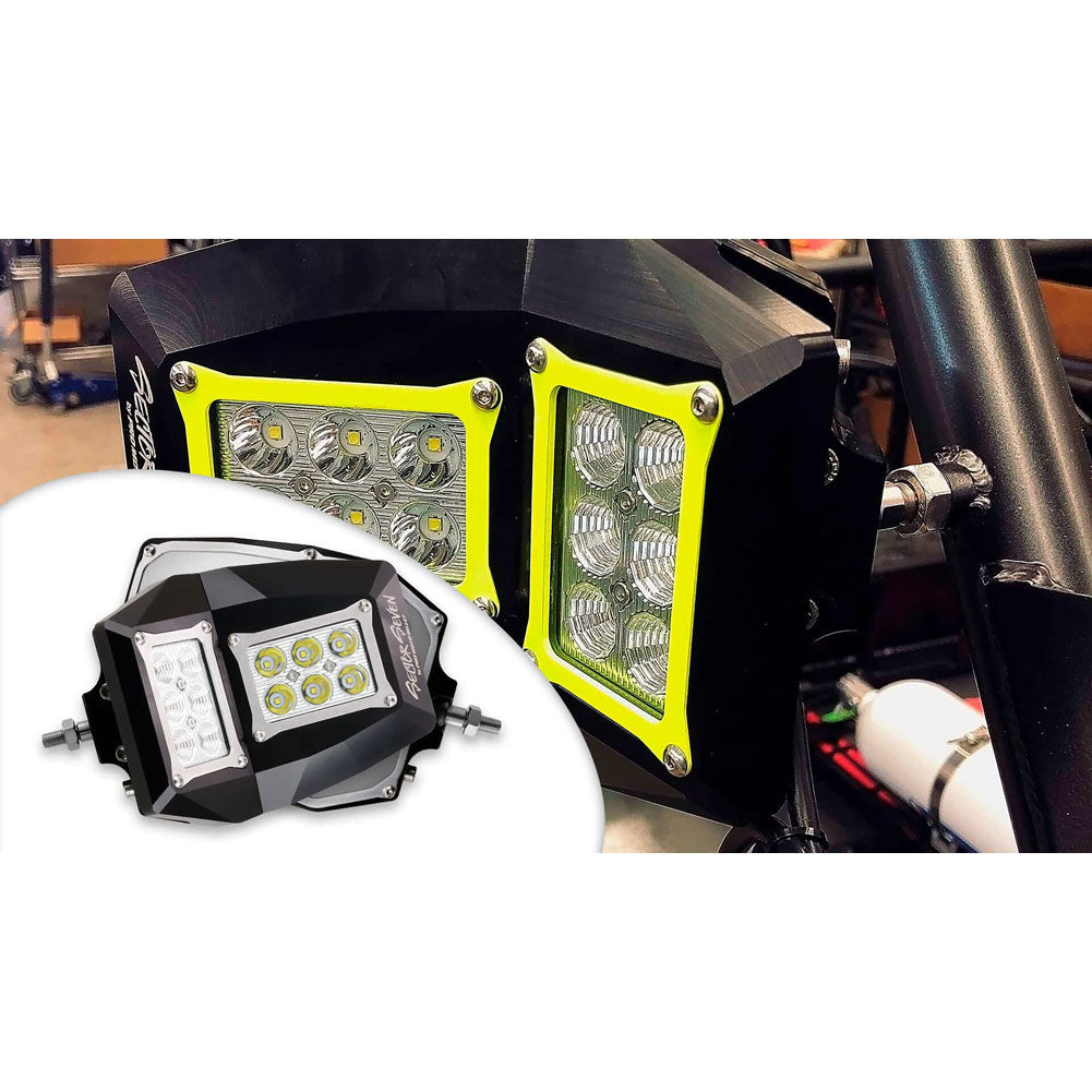 Sector Seven Spectrum LED Light Mirror Kit with Threaded Universal Clamps Segway Villain SX10 E 2023-2025