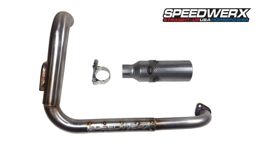 Speedwerx Stainless Steel Exhaust- Briggs & Stratton 206 Swap Yamaha SnoScoot