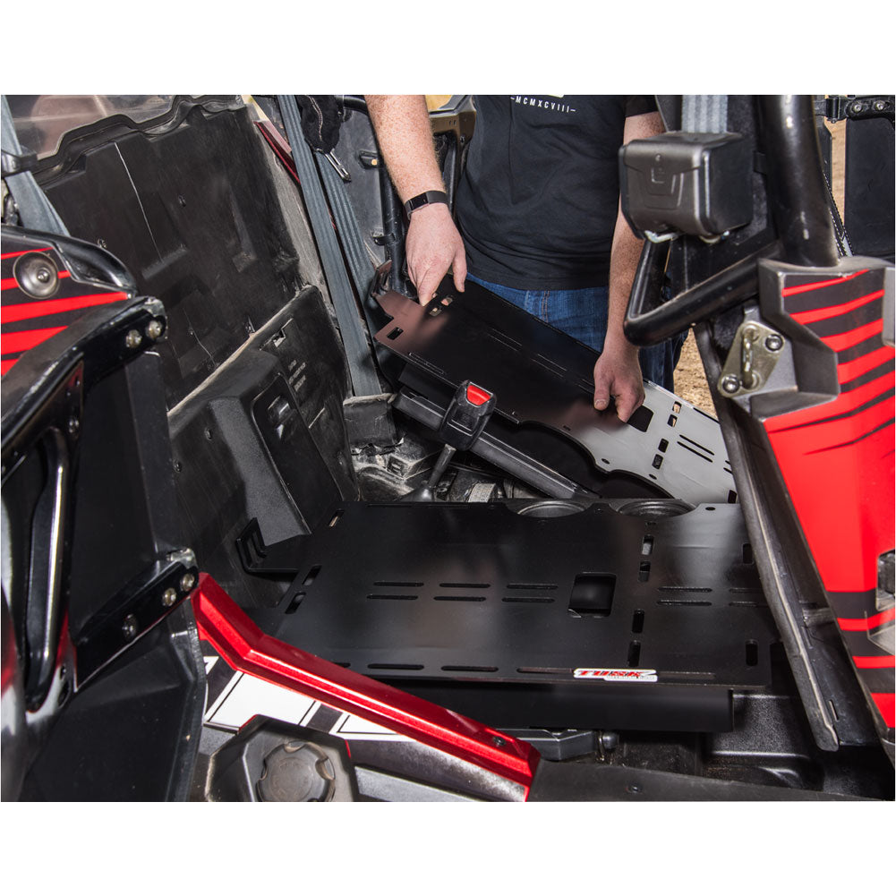 Tusk Seat Cargo Rack Kit Driver Side Rear with Seat Base Polaris RZR 4 900 2015–2023 - Adventure Parts