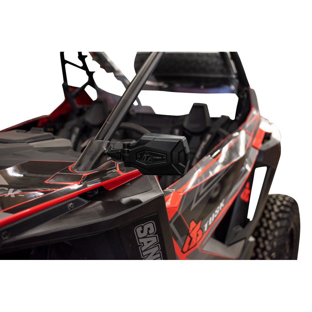 Tusk Pivot Folding UTV Mirror Kit w/A-pillar Mounts Polaris RZR 2020-2025 - Adventure Parts