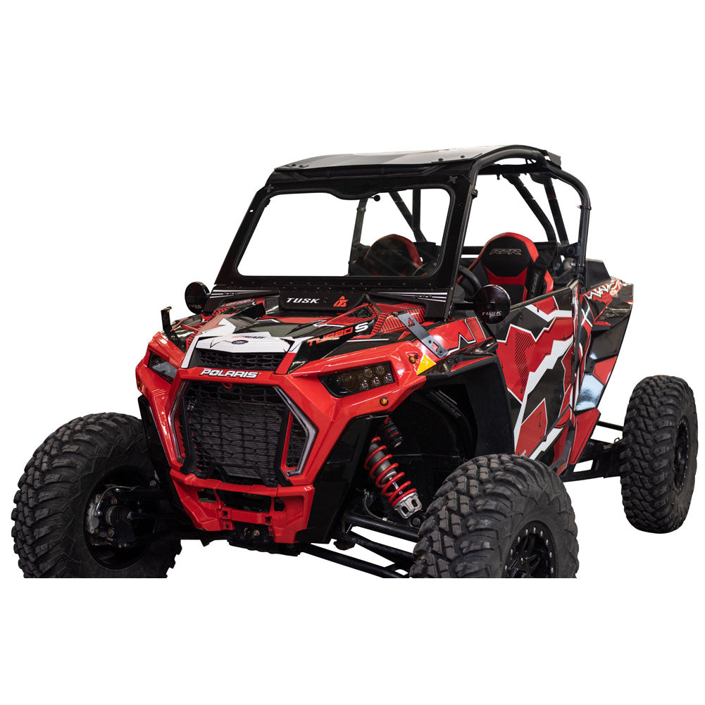 Tusk UTV Folding Glass Windshield with Windshield Wiper Polaris RZR XP 4 Turbo S 2019–2021