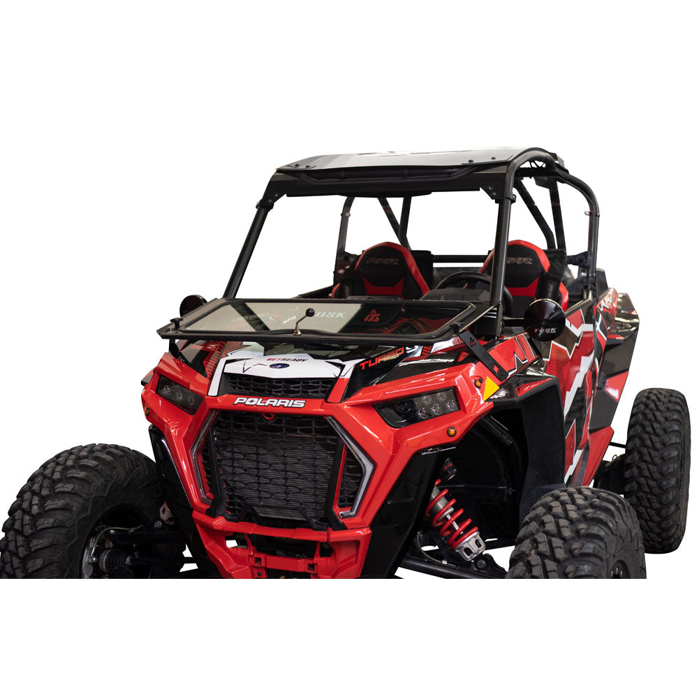 Tusk UTV Folding Glass Windshield with Windshield Wiper Polaris RZR XP 4 Turbo S 2019–2021