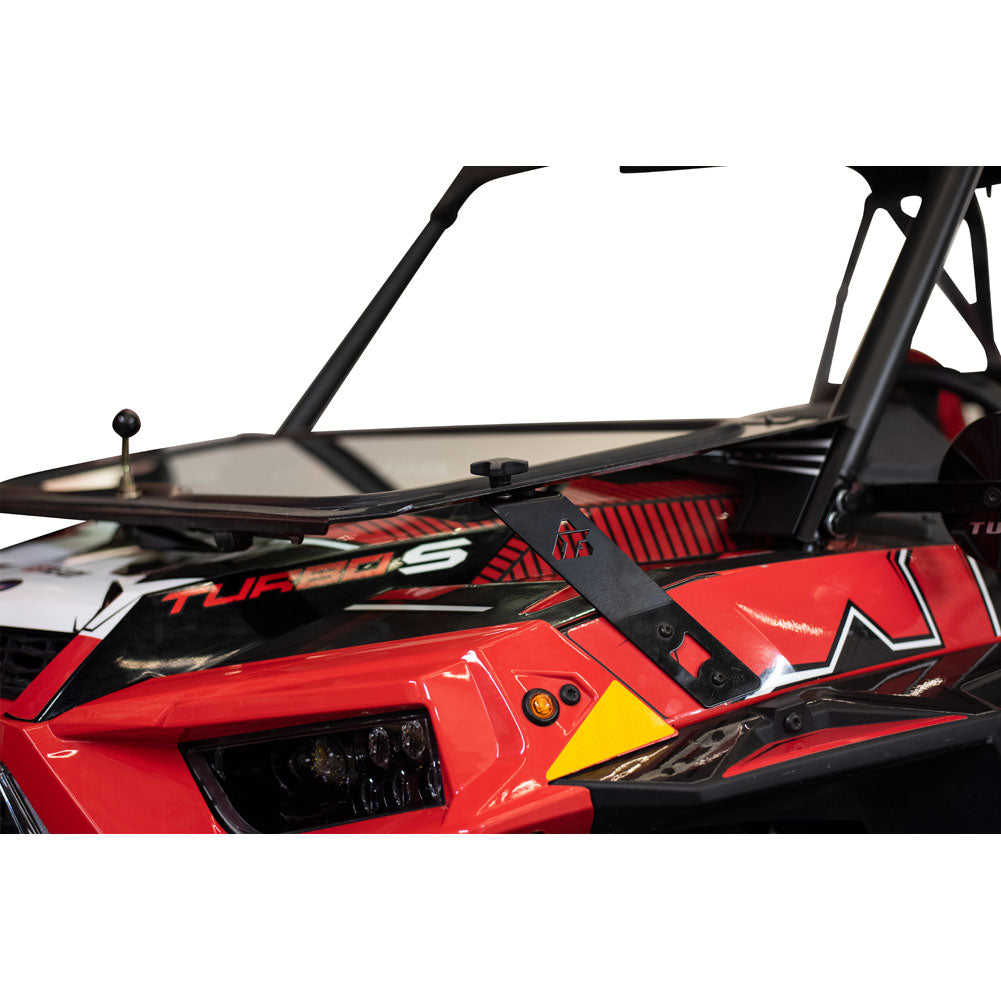 Tusk UTV Folding Glass Windshield with Windshield Wiper Polaris RZR XP 4 Turbo S 2019–2021