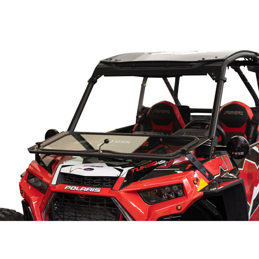 Tusk UTV Folding Glass Windshield with Windshield Wiper Polaris RZR XP 4 Turbo S 2019–2021