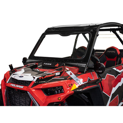 Tusk UTV Folding Glass Windshield with Windshield Wiper Polaris RZR XP 4 Turbo S 2019–2021