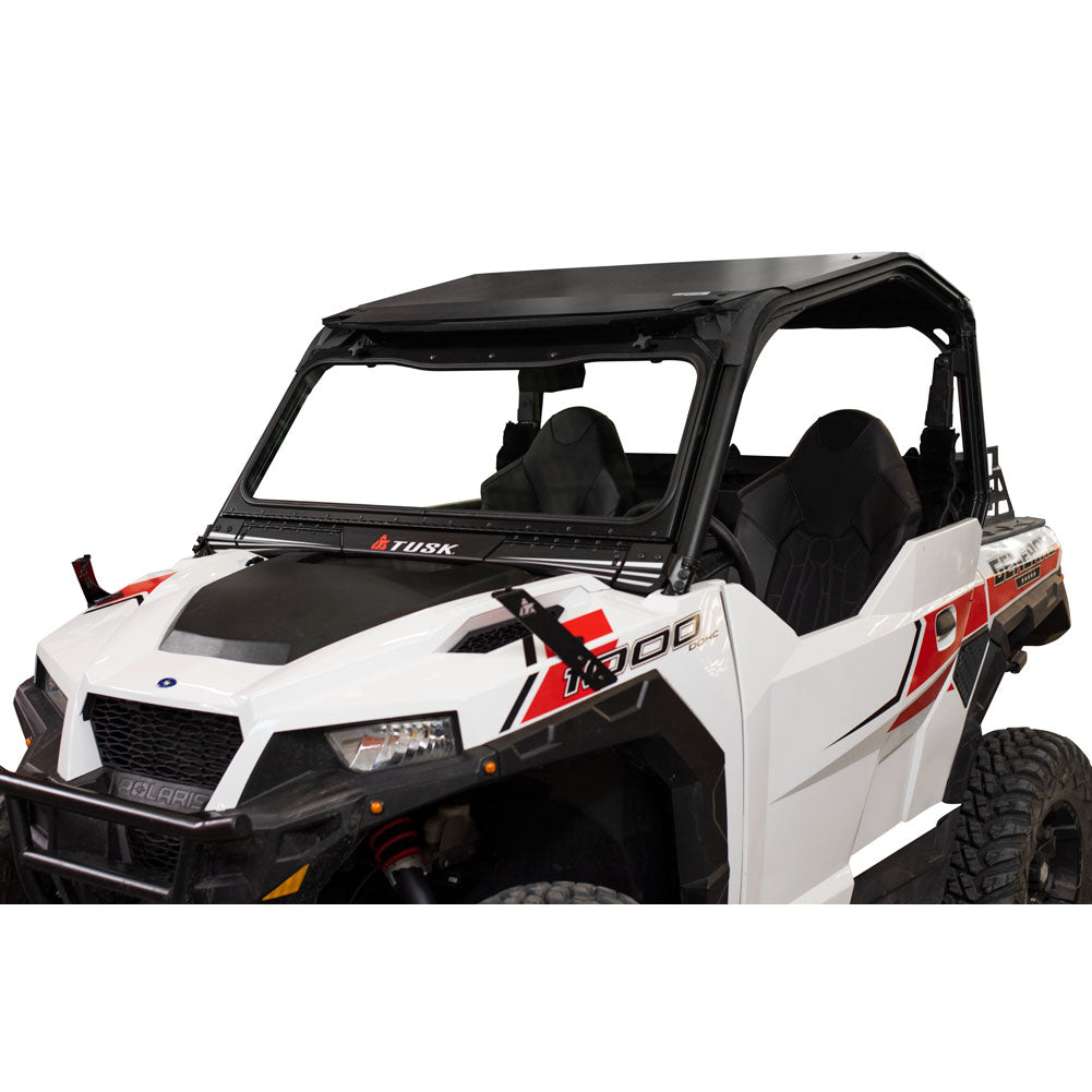 Tusk UTV Folding Glass Windshield with Windshield Wiper Polaris GENERAL 1000 Deluxe EPS 2016-2025