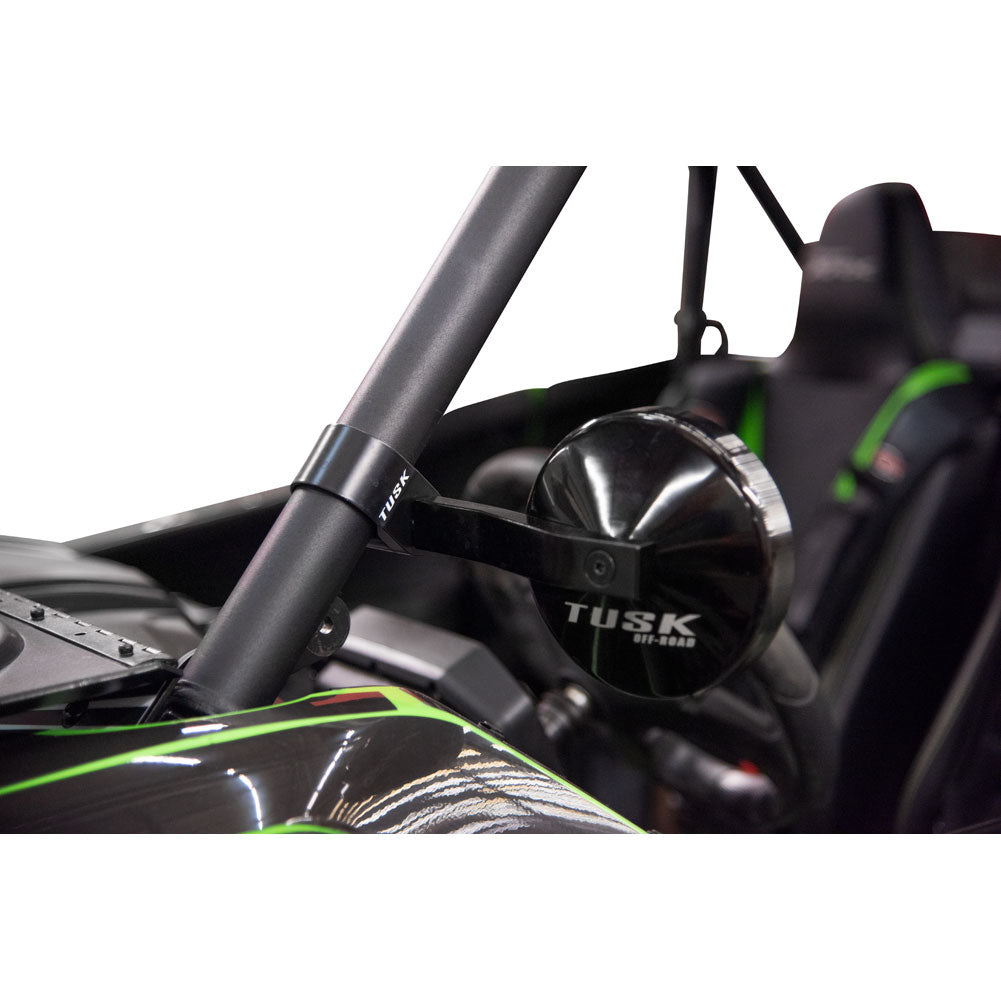 Tusk Alloy Mirror Kit with Low Profile UTV Roll Cage Clamp Arctic Cat Wildcat 1000i HO 2012–2024 - Adventure Parts