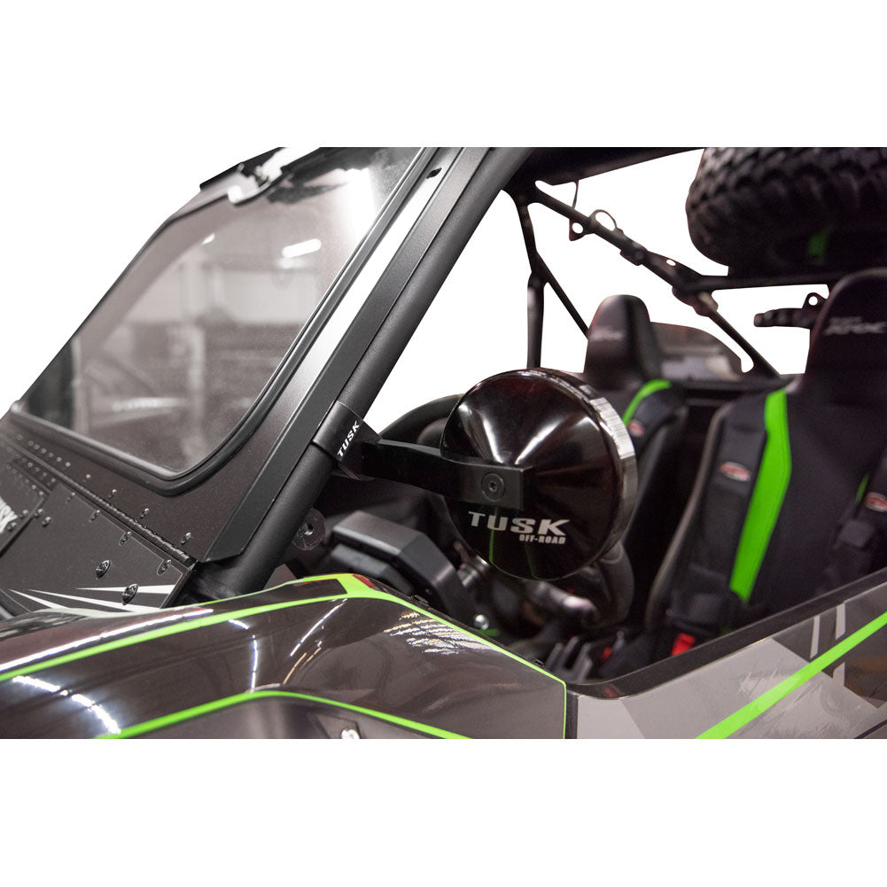Tusk Alloy Mirror Kit with Low Profile UTV Roll Cage Clamp Arctic Cat Wildcat 1000i HO 2012–2024 - Adventure Parts
