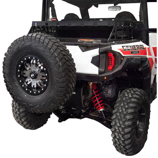 Tusk Hitch Mounted Spare Tire Carrier Polaris GENERAL 1000 Deluxe EPS 2016-2025 - Adventure Parts