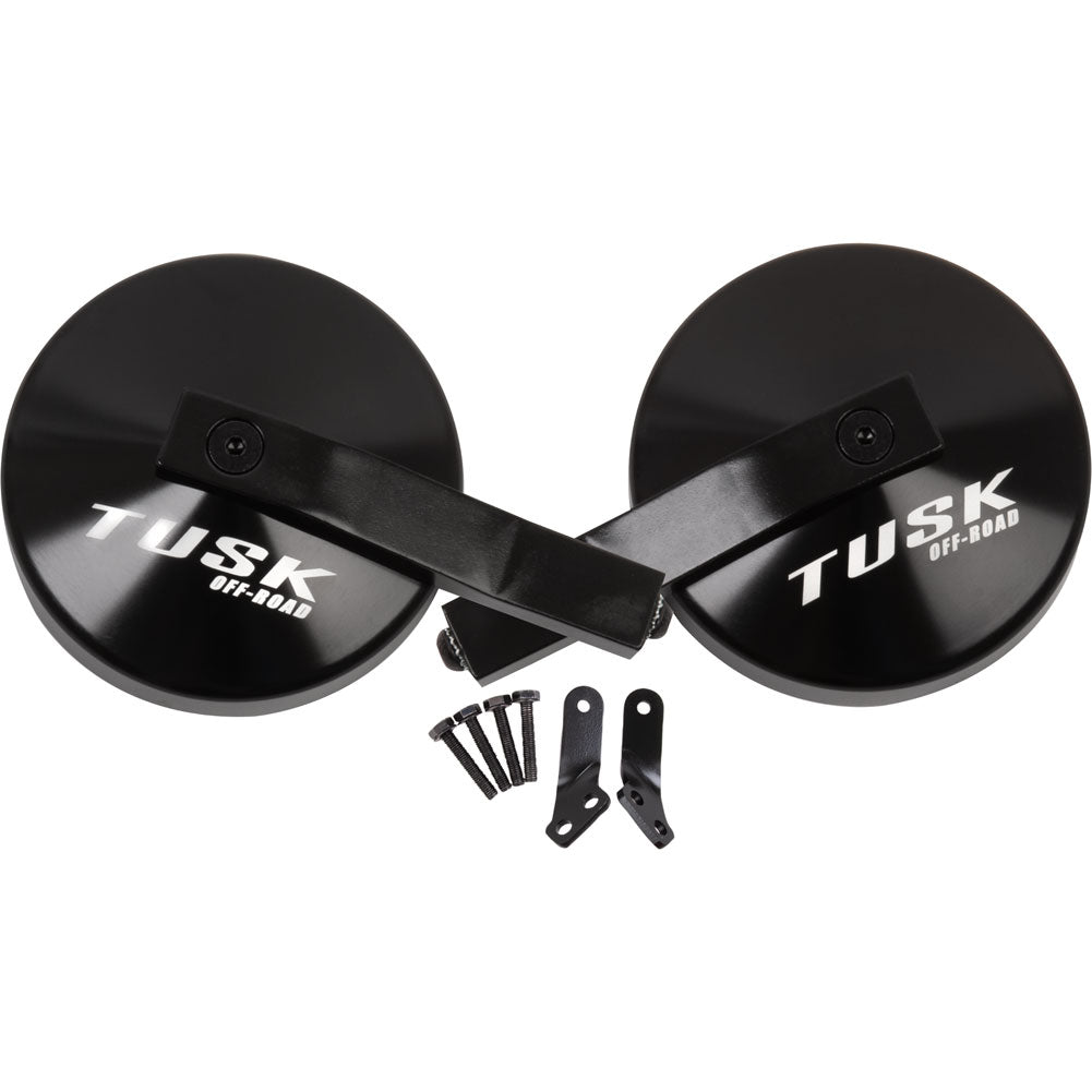 Tusk Alloy UTV Mirror Kit w/A-Pillar Mounts Polaris GENERAL 1000 Deluxe EPS 2016-2026 - Adventure Parts