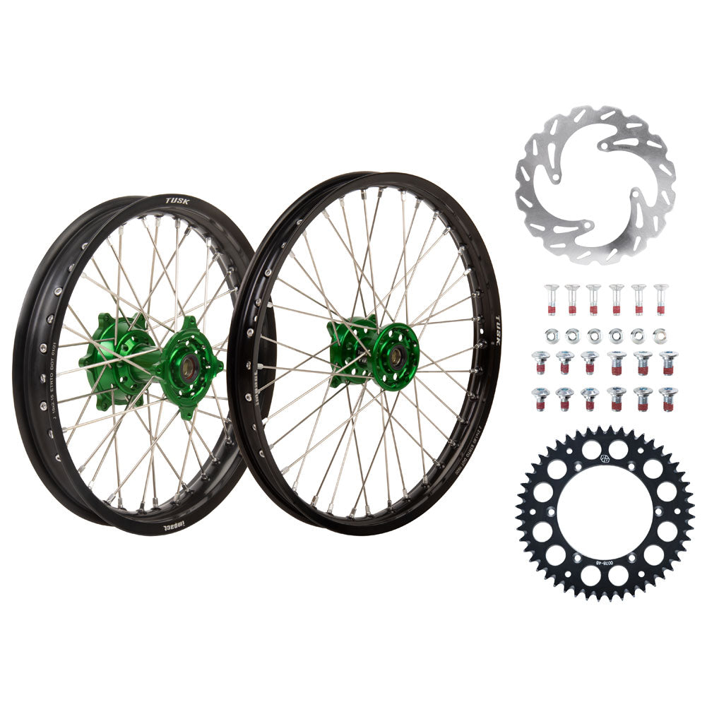 Tusk Impact Complete Front/Rear Wheel Package Kawasaki KX250F 2004